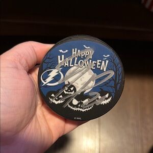 Tampa Bay Lightning Halloween NHL Puck